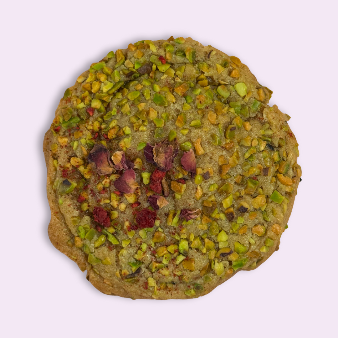 Pistachio Rose Raspberry Cookie
