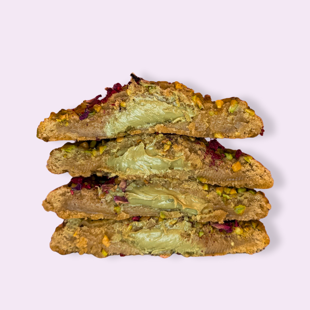 Pistachio Rose Raspberry Cookie